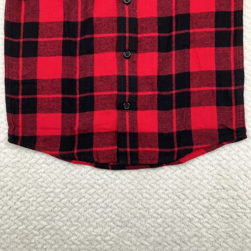 NWT Childrens Place Button Up Plaid Flannel Shirt Medium 7/8 Long Sleeve NEW $35
